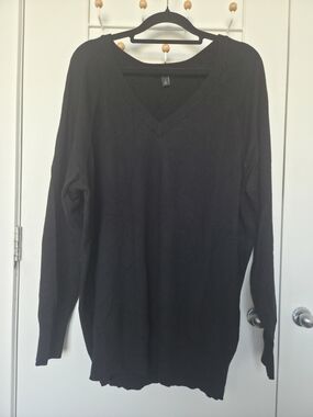 Torrid Plus Size V-Neck Black Sweater - 2X